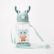Bouncing Straw Water Cup - Light Blue