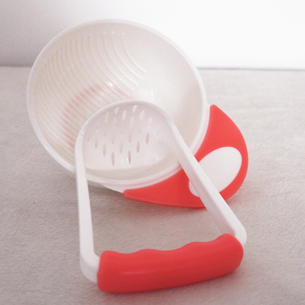 Baby Food Feeding Bowl and Masher – Red