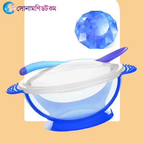 Feeding Bowl and Spoon - Blue | Feeding Accessories | FEEDING & NURSERY at Sonamoni.com