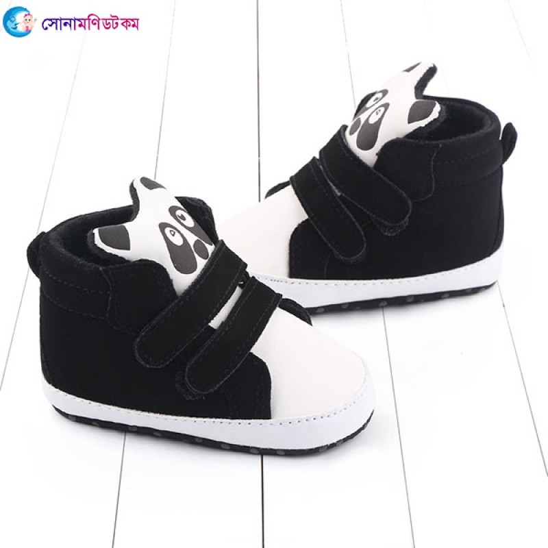 Baby Shoes Soft Soled Toddler Shoes - Black White
