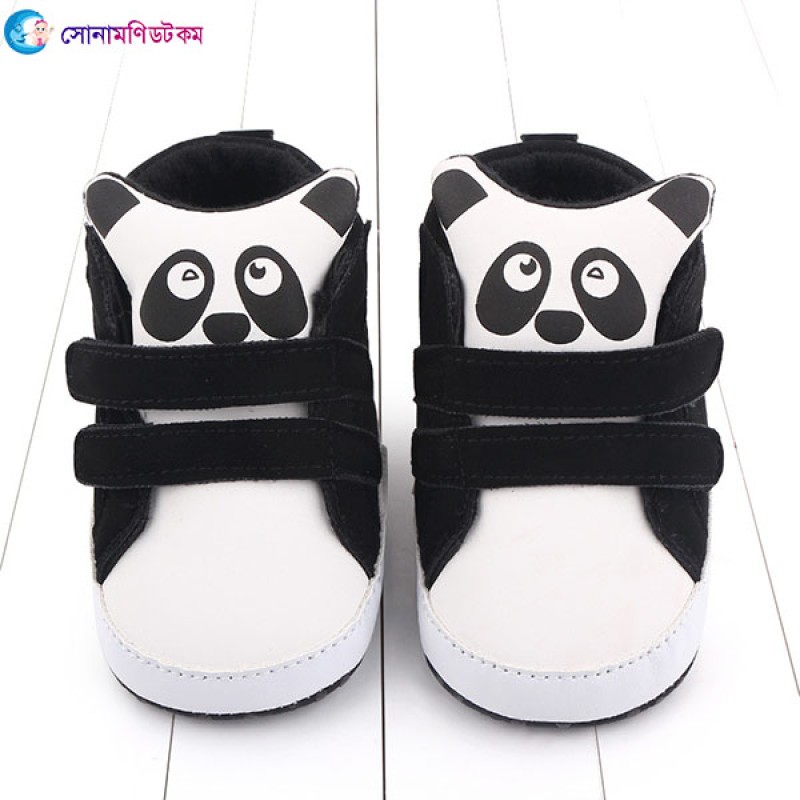 Baby Shoes Soft Soled Toddler Shoes - Black White