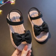Girls Soft Flat Sandals - Black