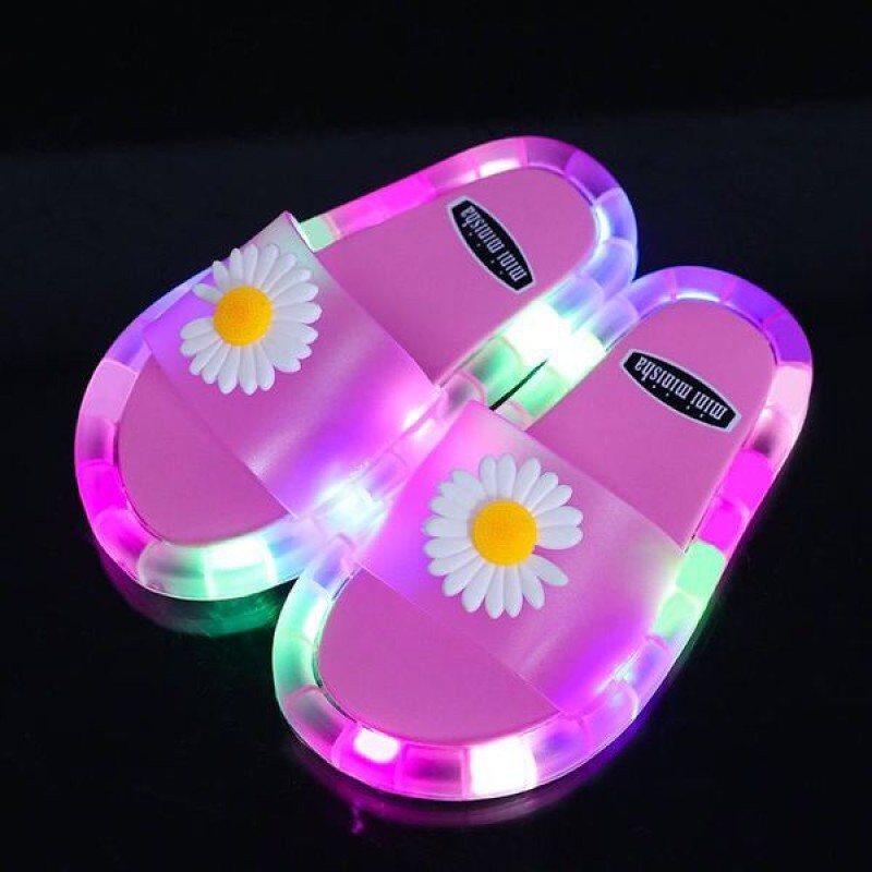 Baby Lighting Slippers - Pink chrysanthemum