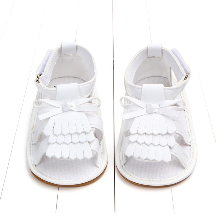 Baby Non-Slip Tassel Sandals - White | at Sonamoni BD