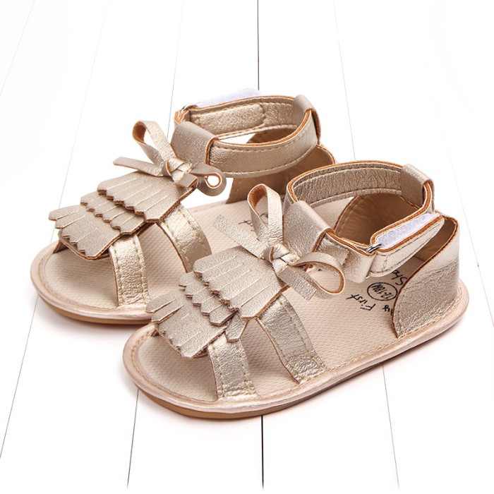 Baby Non-Slip Tassel Sandals - Golden | at Sonamoni BD