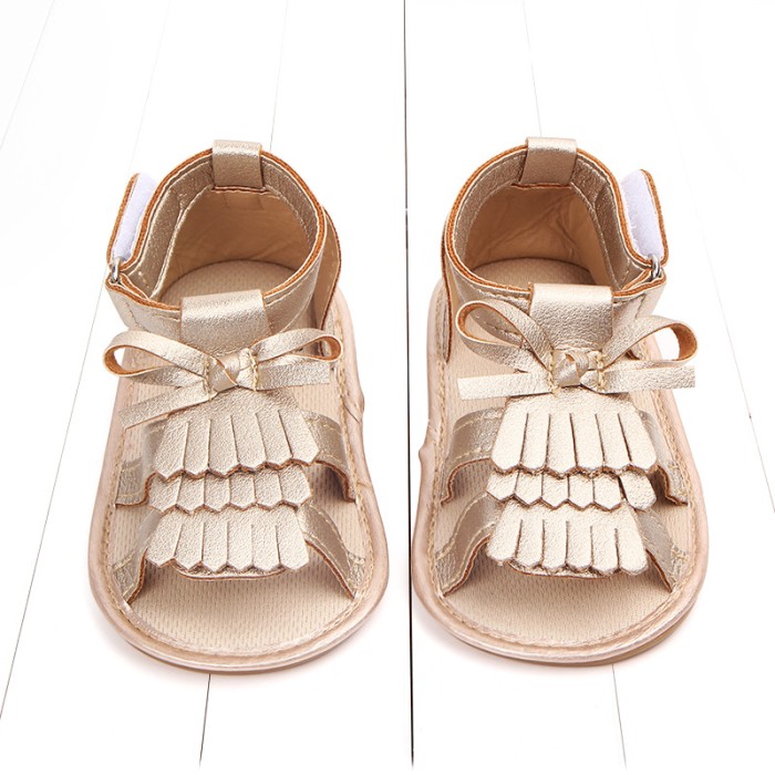 Baby Non-Slip Tassel Sandals - Golden | at Sonamoni BD