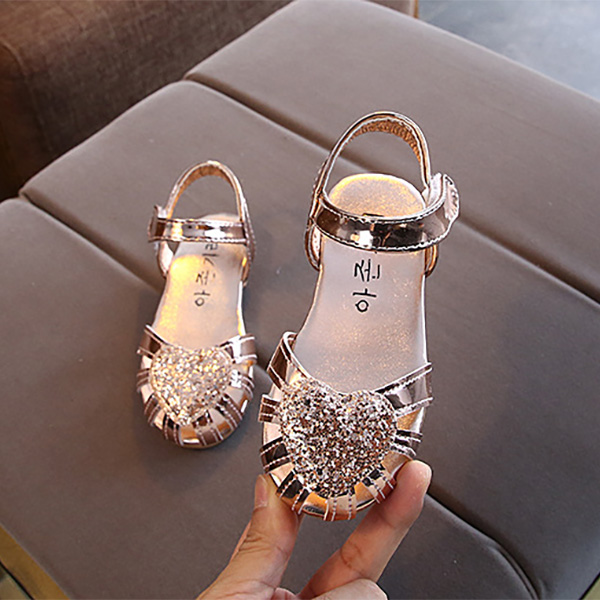 Girls Sandals Princess Shoes - Golden