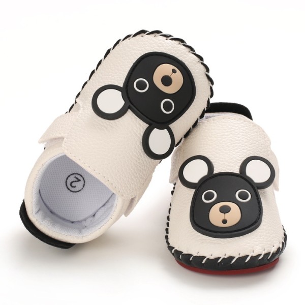Baby Cartoon Bear Soft Shoes-White