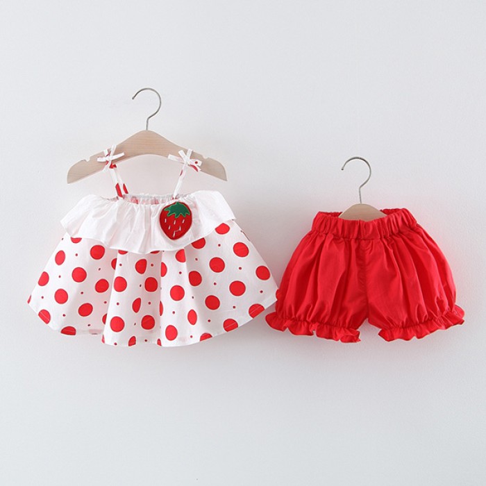 Baby Short Top with Shorts Set - Strawberry | at Sonamoni BD