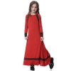 Muslim Arab Middle East Robe Long Skirt-Red