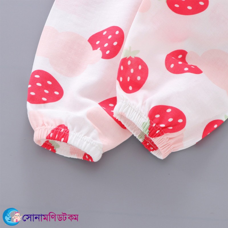 Baby Trousers Strawberry Print - White | Pajama & Leggings | GIRLS FASHION at Sonamoni.com