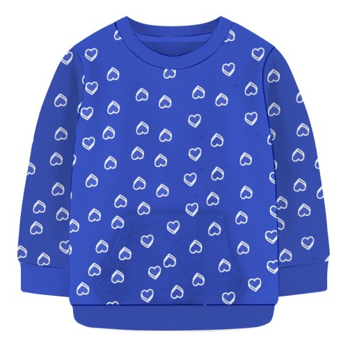 Baby Sweat Shirt- Blue Love Print