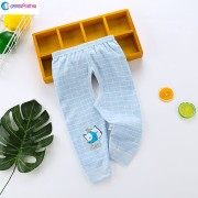 Baby Trousers For for Diapering-Pure Cotton Leggings-Blue