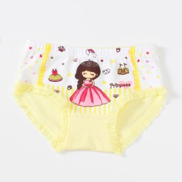Girls Cotton Underwear - Yellow