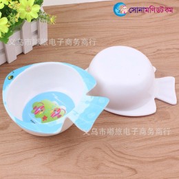 Imitation porcelain fish feeding bowl- Green 