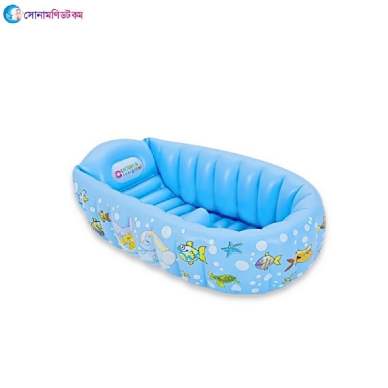 Inflatable PVC Baby Bathtub - Blue