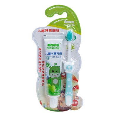 Baby Toothbrush & Toothpaste set - Apple Flavor