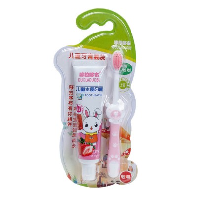Baby Toothbrush & Toothpaste set - Strawberry Flavor
