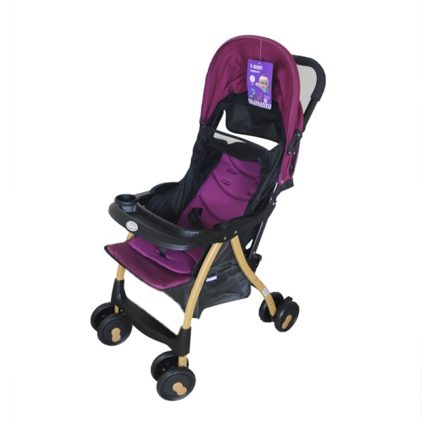Baby Stroller Travel Pram-Black