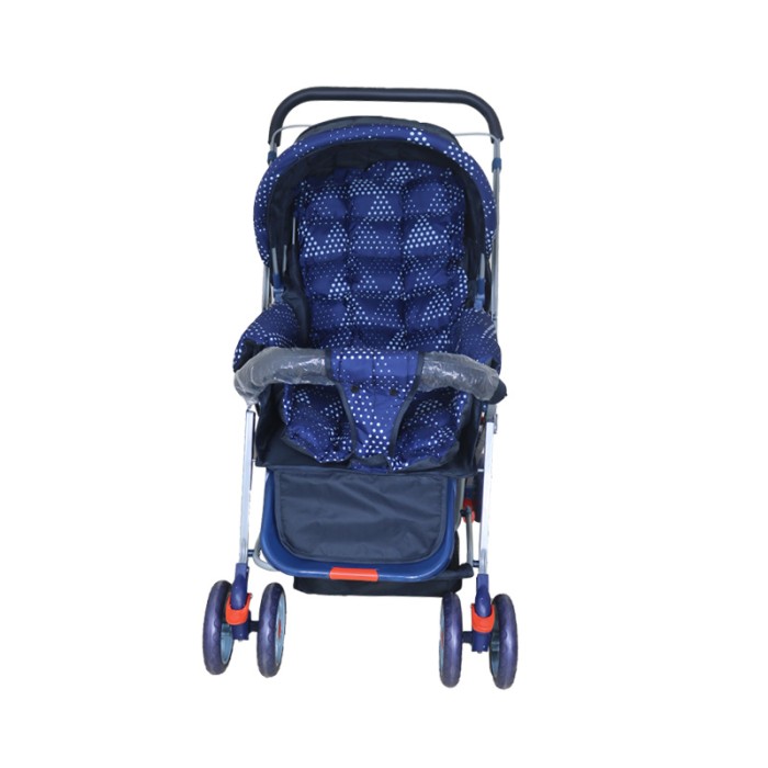 New Baby Stroller Comfortable Rocking Prams-Neavy Blue Ball Print | at Sonamoni BD