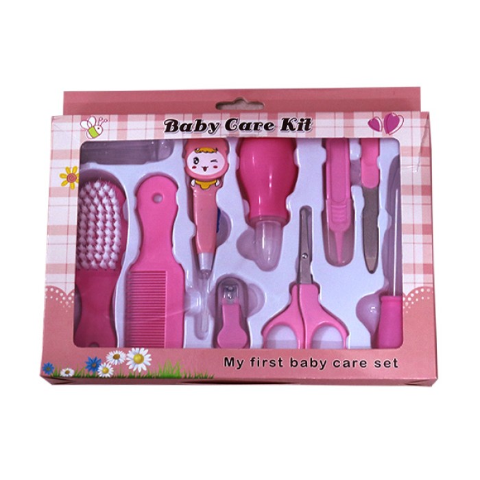 Baby Grooming Kit Set 10 Pcs - Pink | at Sonamoni BD