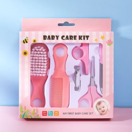 Baby care cleaning 6-piece set - Monochrome pink combination