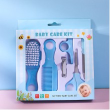 Baby care cleaning 6-piece set - Monochrome blue combination