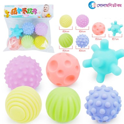 Soft Rubber Baby Toy Ball-Lite Multi Color