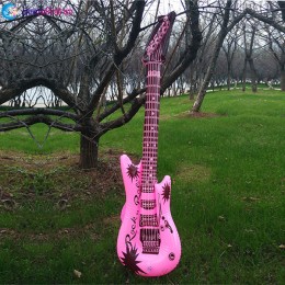 Inflatable Pvc Soft Guitar Toy-Pink
