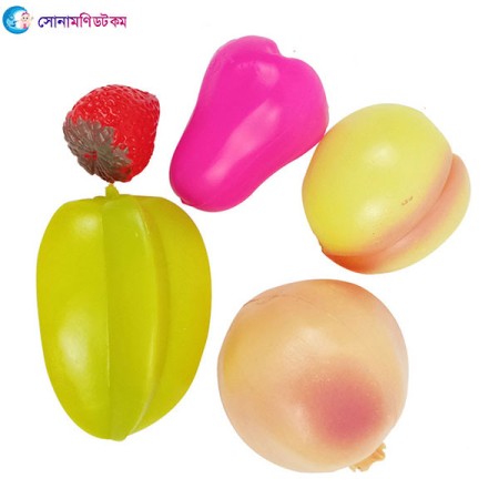 Fruits Set Toy (5 pcs) - Multicolor | at Sonamoni BD