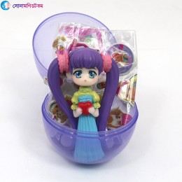 Beautiful Girl Doll Eggshell Toy - Purple