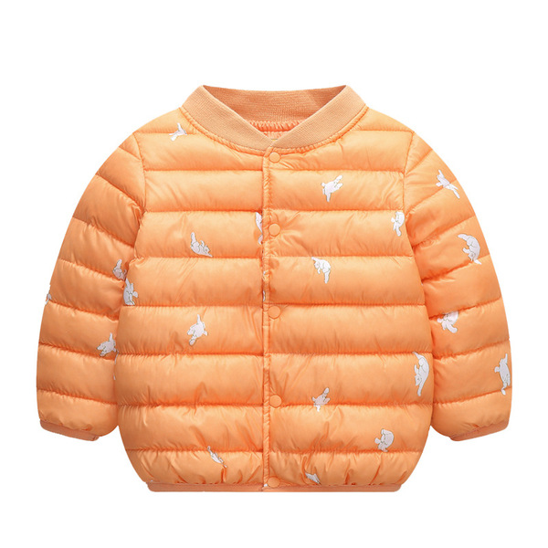 Boy's and Girl's Jacket With Cotton Filling - Orange