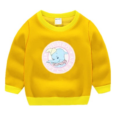 Baby Casual Round Neck Pullover Sweater - Yellow Elephant