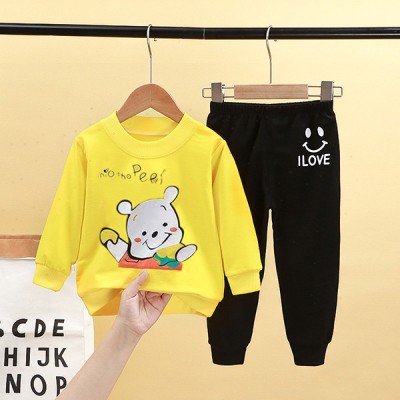 Baby Sweatshirt  & Trouser Set - Little Bear Yellow