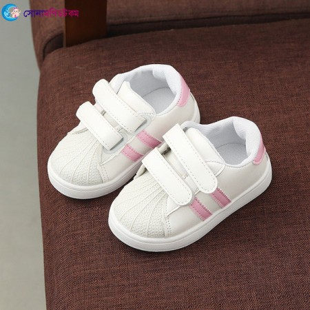 Baby Casual Shoes - White Pink | at Sonamoni BD