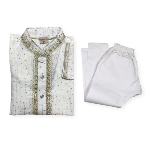 Kids Panjabi-Pajama Set- White color