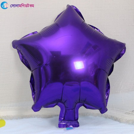 Five-pointed Star Aluminum Foil Balloon 10 inch - Purple | at Sonamoni BD