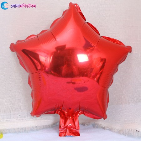 Five-pointed Star Aluminum Foil Balloon 10 inch - Red | at Sonamoni BD