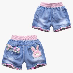 Girls Denim Shorts - Bunny