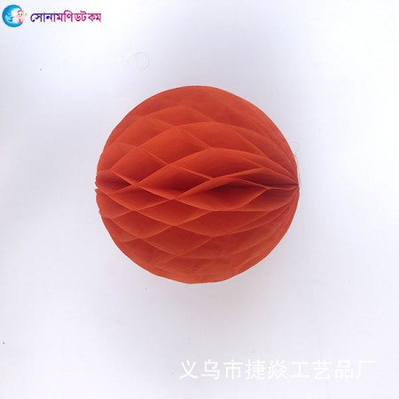 Paper Honeycomb Ball - Orange | at Sonamoni BD