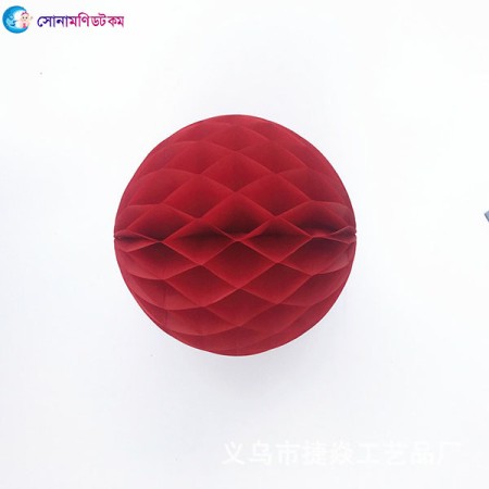 Paper Honeycomb Ball - Red | at Sonamoni BD