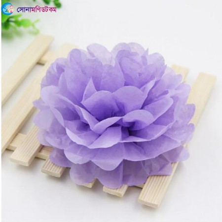 Party Decoration Props Paper Flower Ball Pom Poms - Light purple | at Sonamoni BD