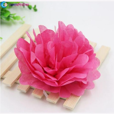 Party Decoration Props Paper Flower Ball Pom Poms - Pink | at Sonamoni BD