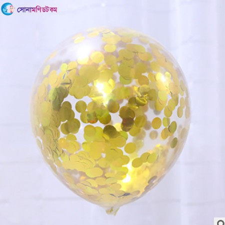 Transparent Sequin Balloon - Golden