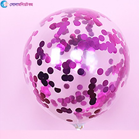 Transparent Sequin Balloon - Pink | at Sonamoni BD