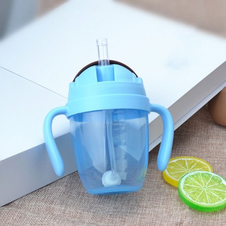 Water Bottle- Mum Pot with Straw Cup 300ML -Blue | at Sonamoni BD