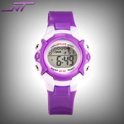 Waterproof Multifunctional Electronic Watch - Purple