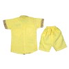Half Sleeves Shirt & Shorts Set - Yellow