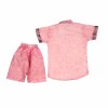 Half Sleeves Shirt and Shorts Set - Pink