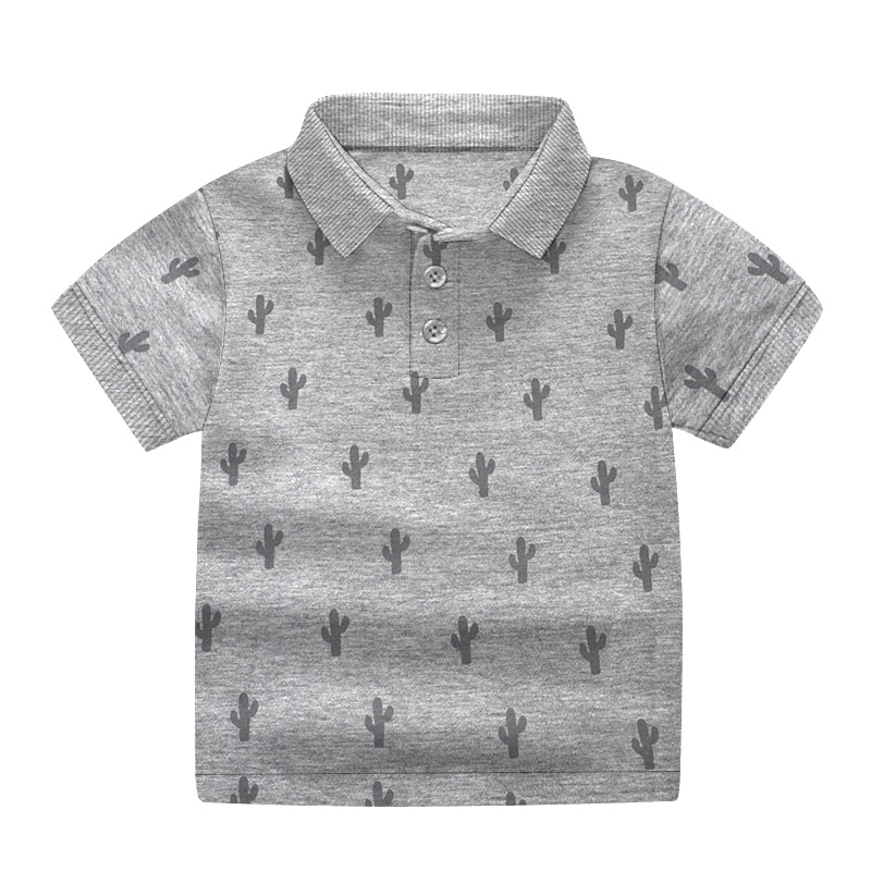 Boys Polo T-Shirt - Gray
